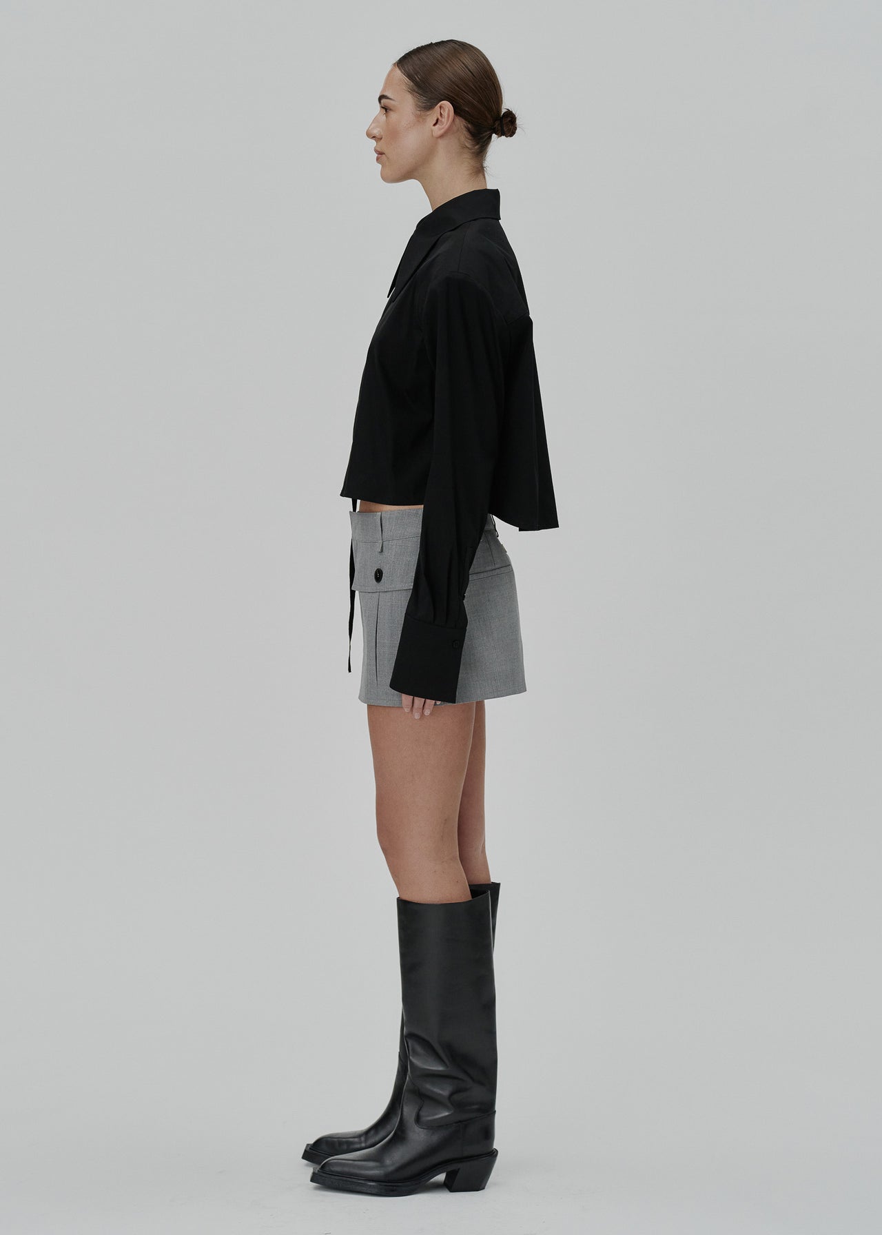 THE MINI SKIRT (1) Grau Melange