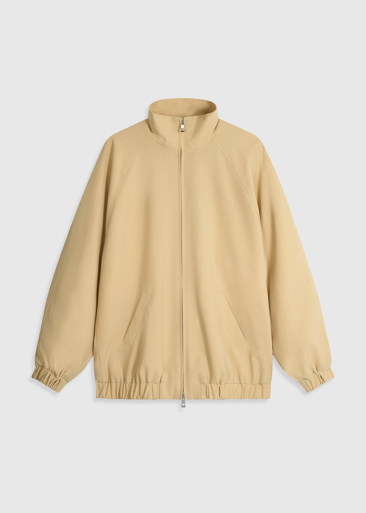 Tailored Track Jacket Butter Yellow Pinstripe als Freisteller
