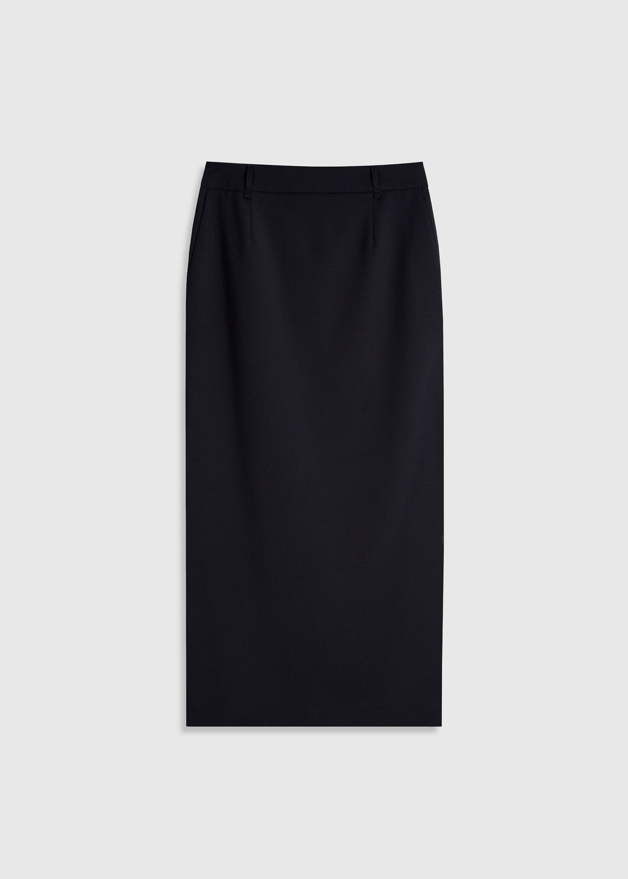 Tailored Long Skirt Dark Blue