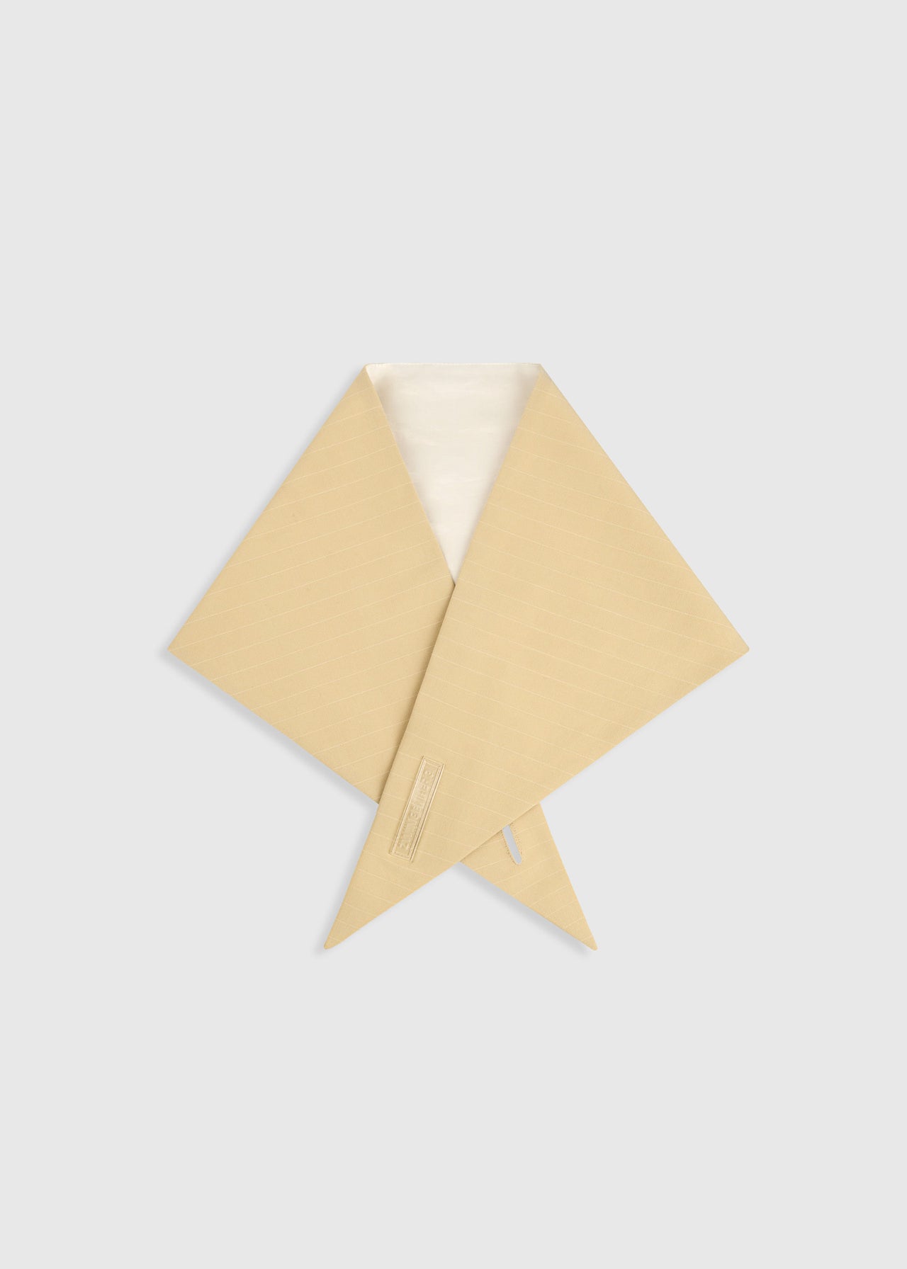 Triangle Scarf Butter Yellow Pinstripe