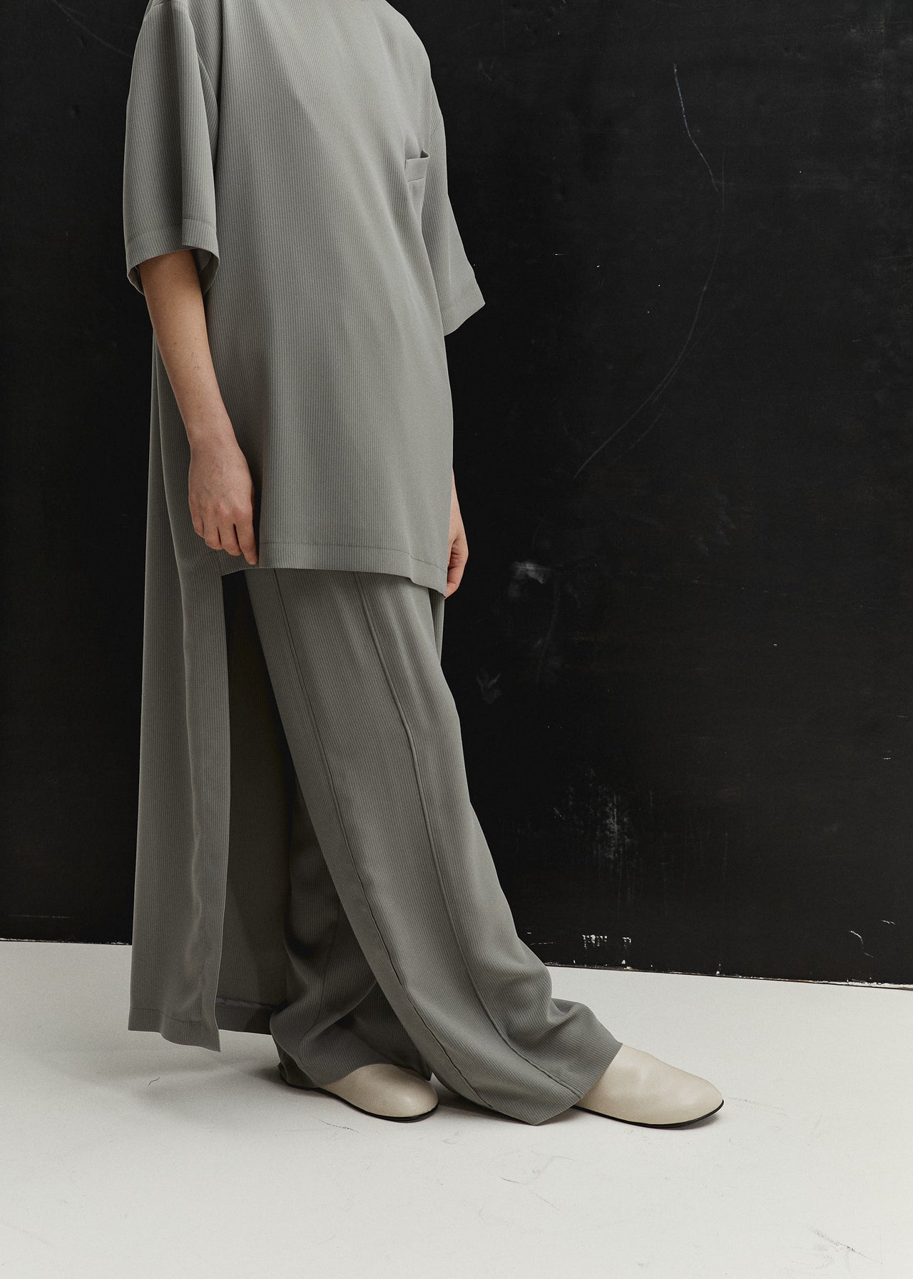 Relaxed Pants Sage Pinstripe