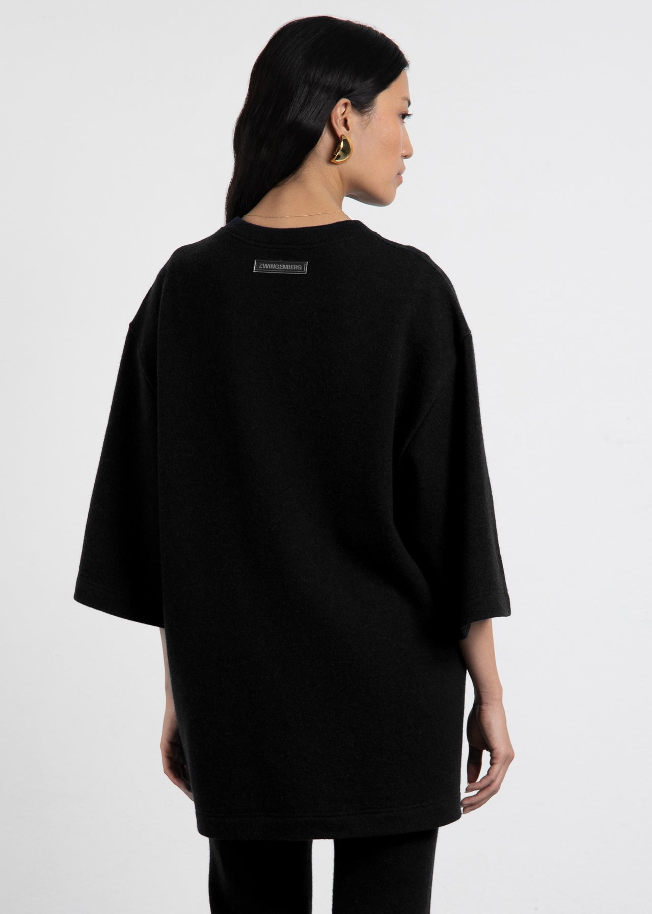 THE T-SHIRT (2) Merinowolle Schwarz