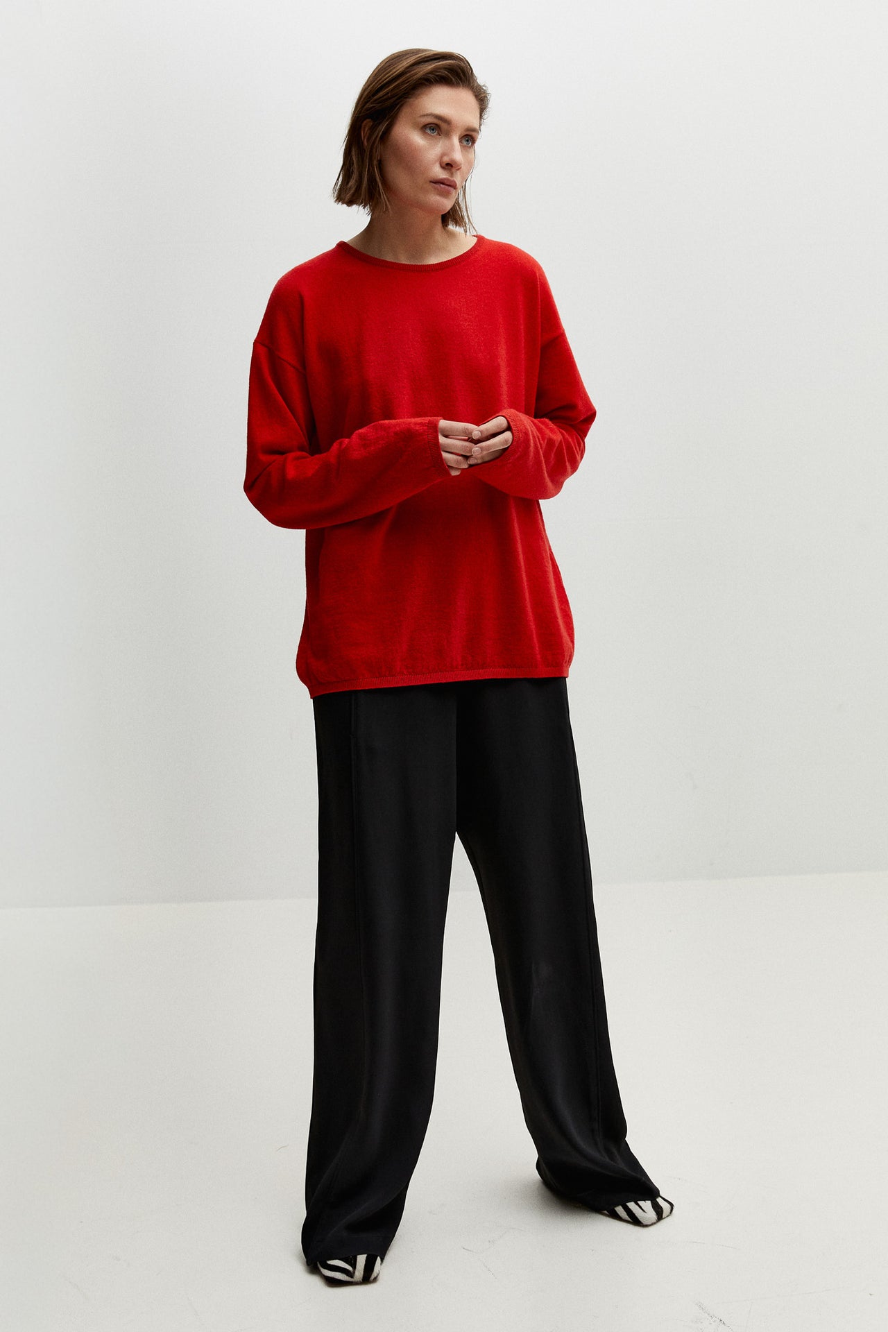 Relaxed Cashmere Sweater Rot