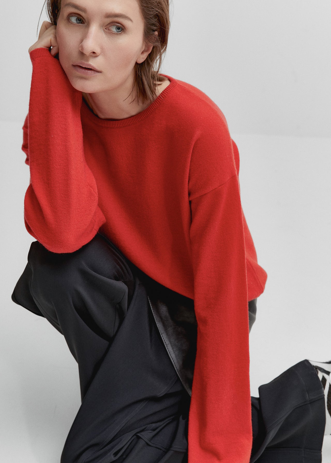Relaxed Cashmere Sweater Rot