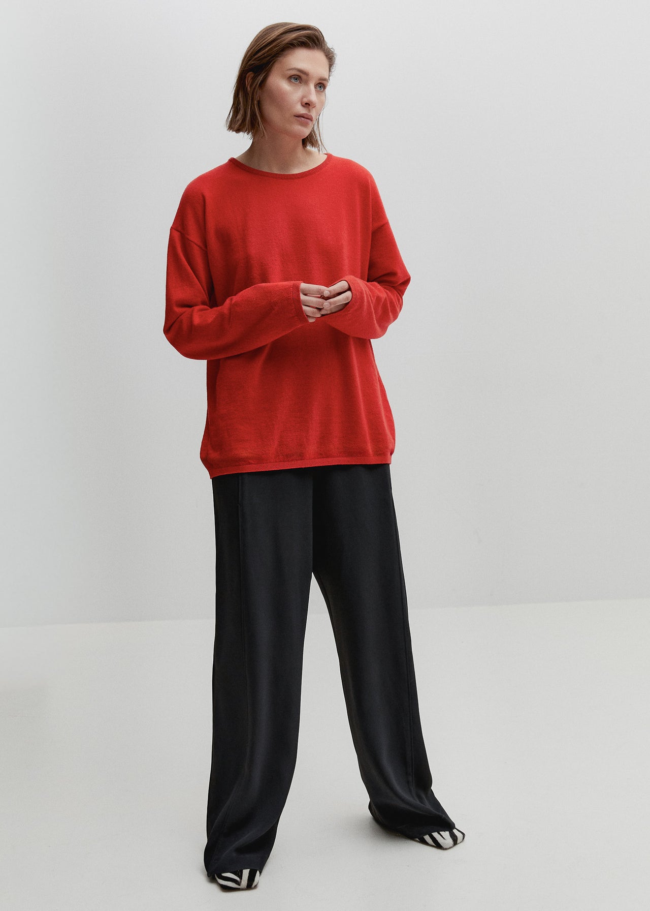 Relaxed Cashmere Sweater Rot