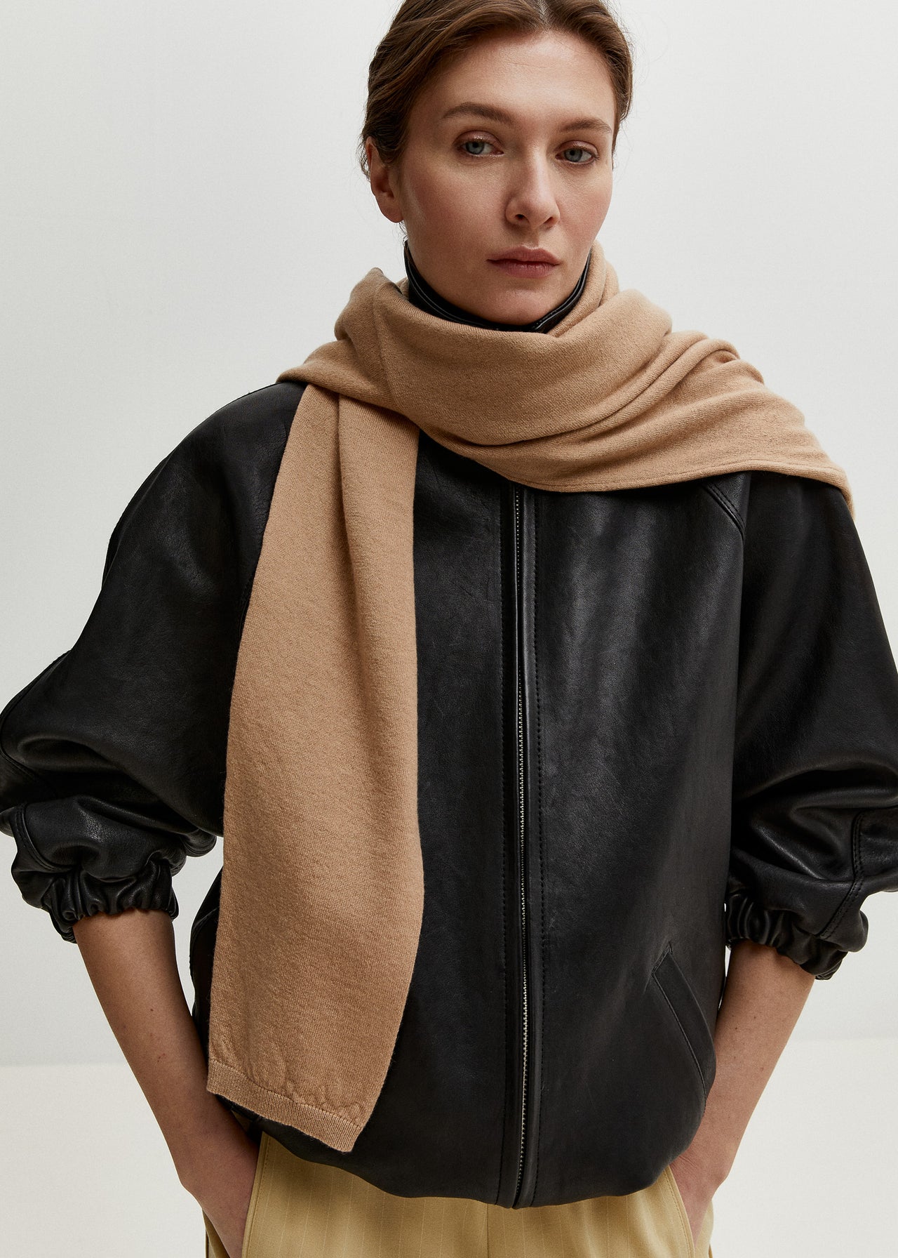 Relaxed Cashmere Sweater Warm Camel