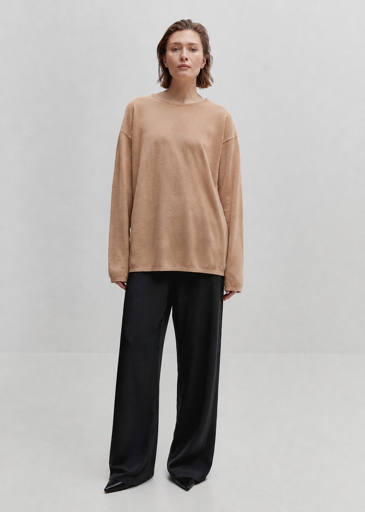 Relaxed Cashmere Sweater Warm Camel