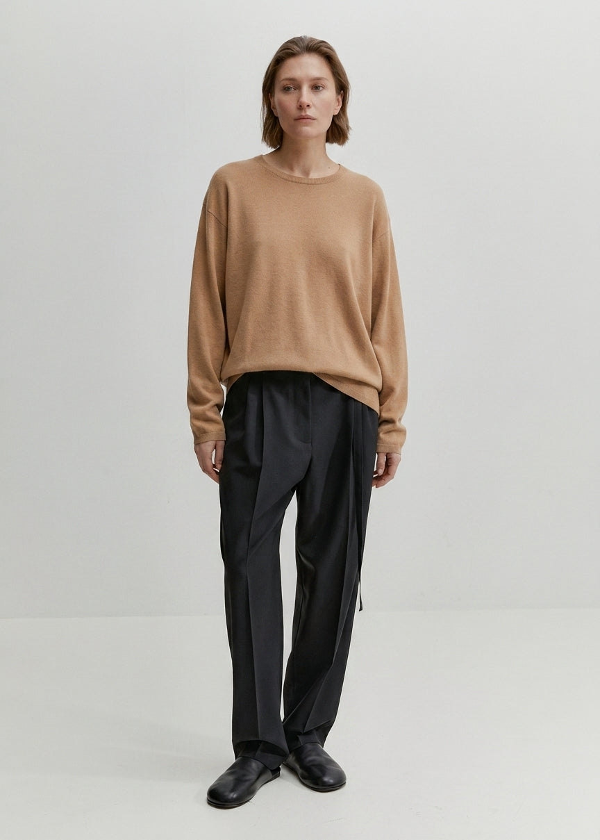 Relaxed Cashmere Sweater Warm Camel