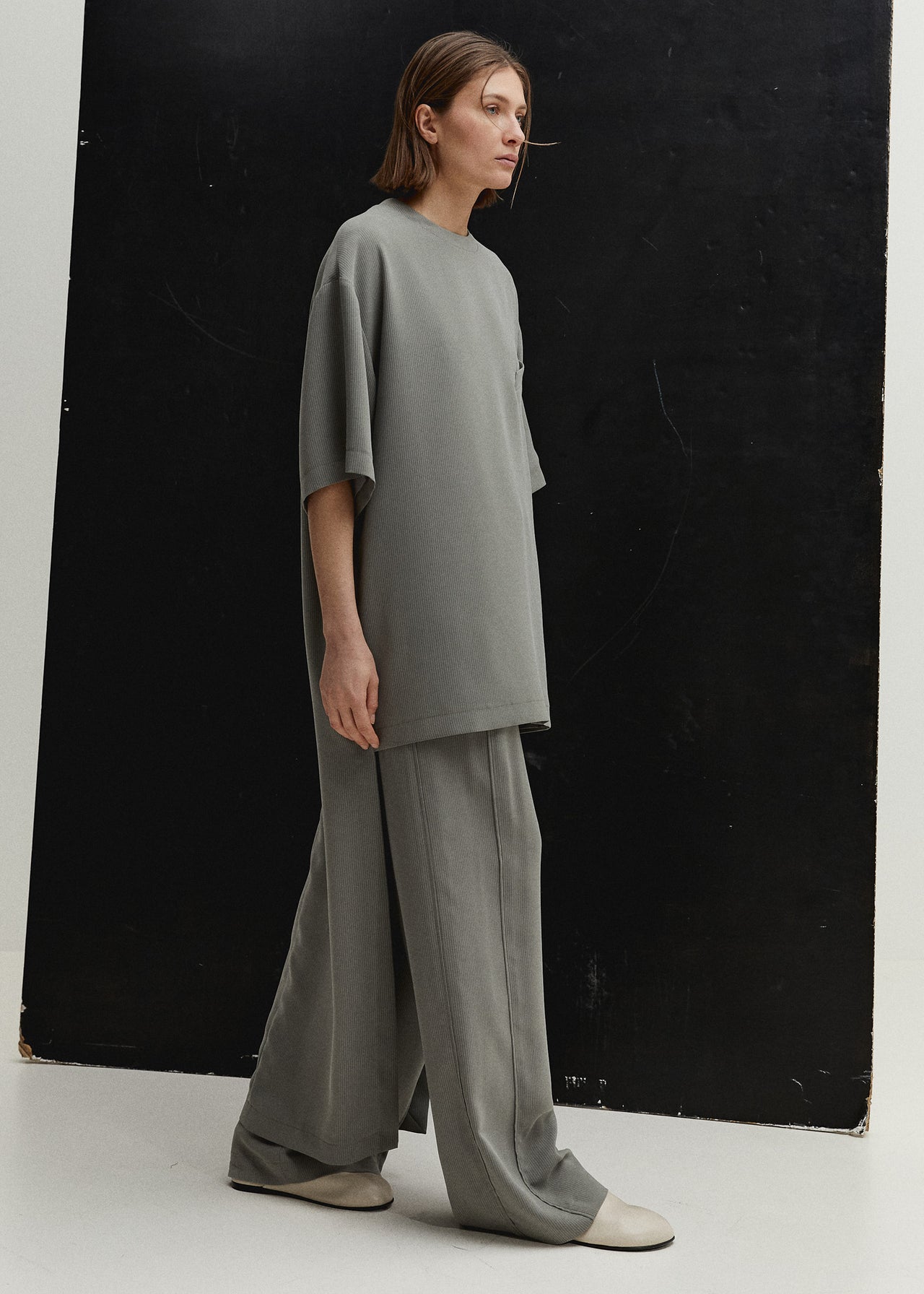 Relaxed Pants Sage Pinstripe