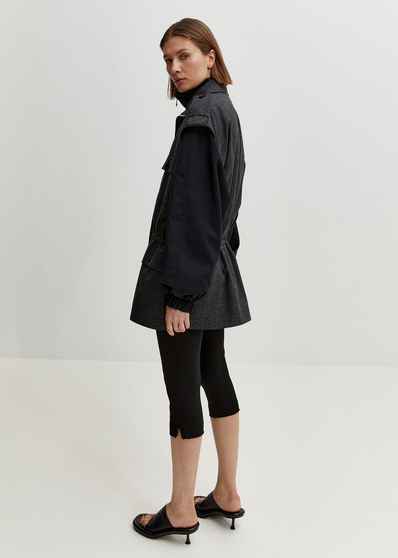 Tailored Cargo Vest Charcoal
