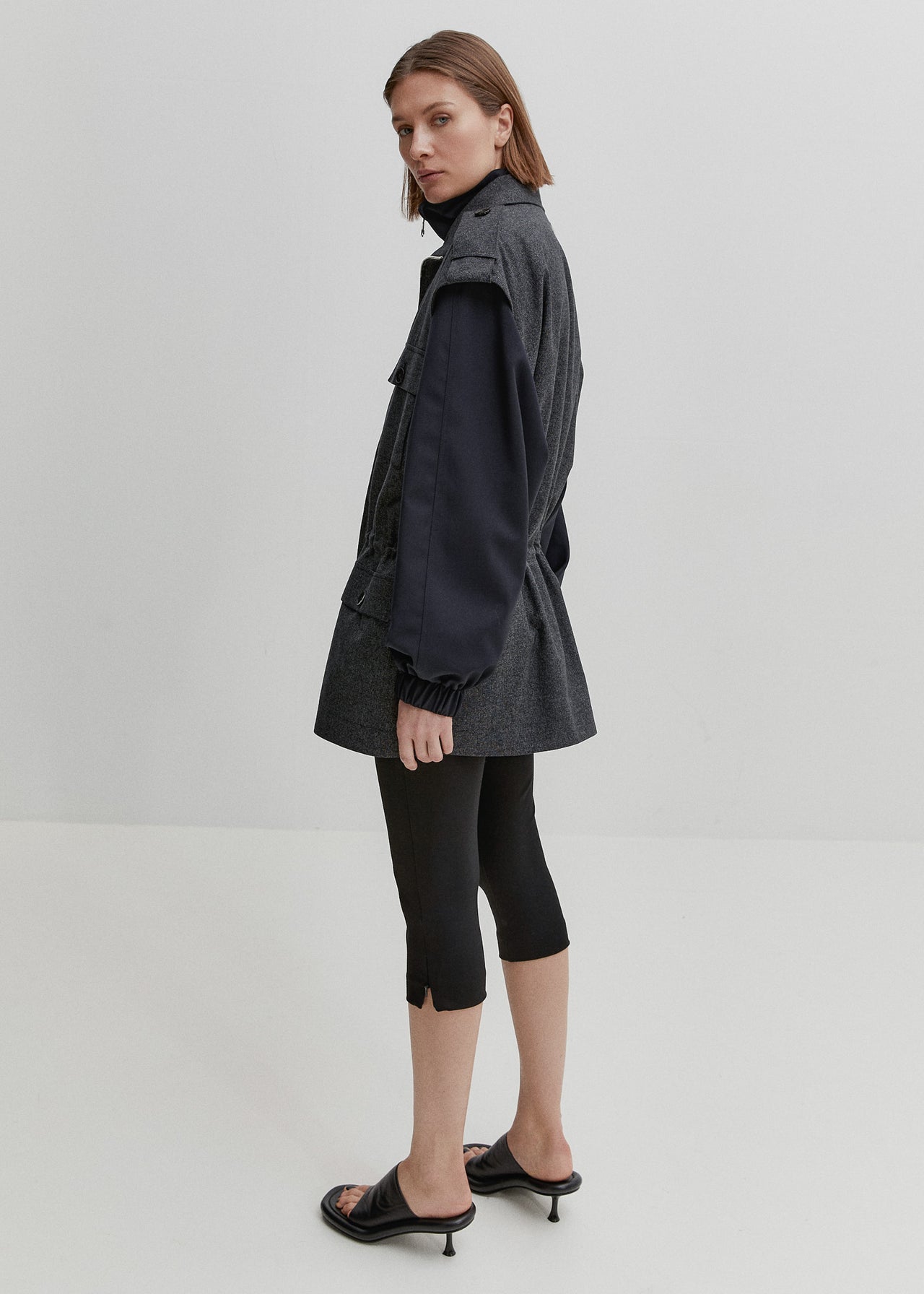 Tailored Cargo Vest Charcoal