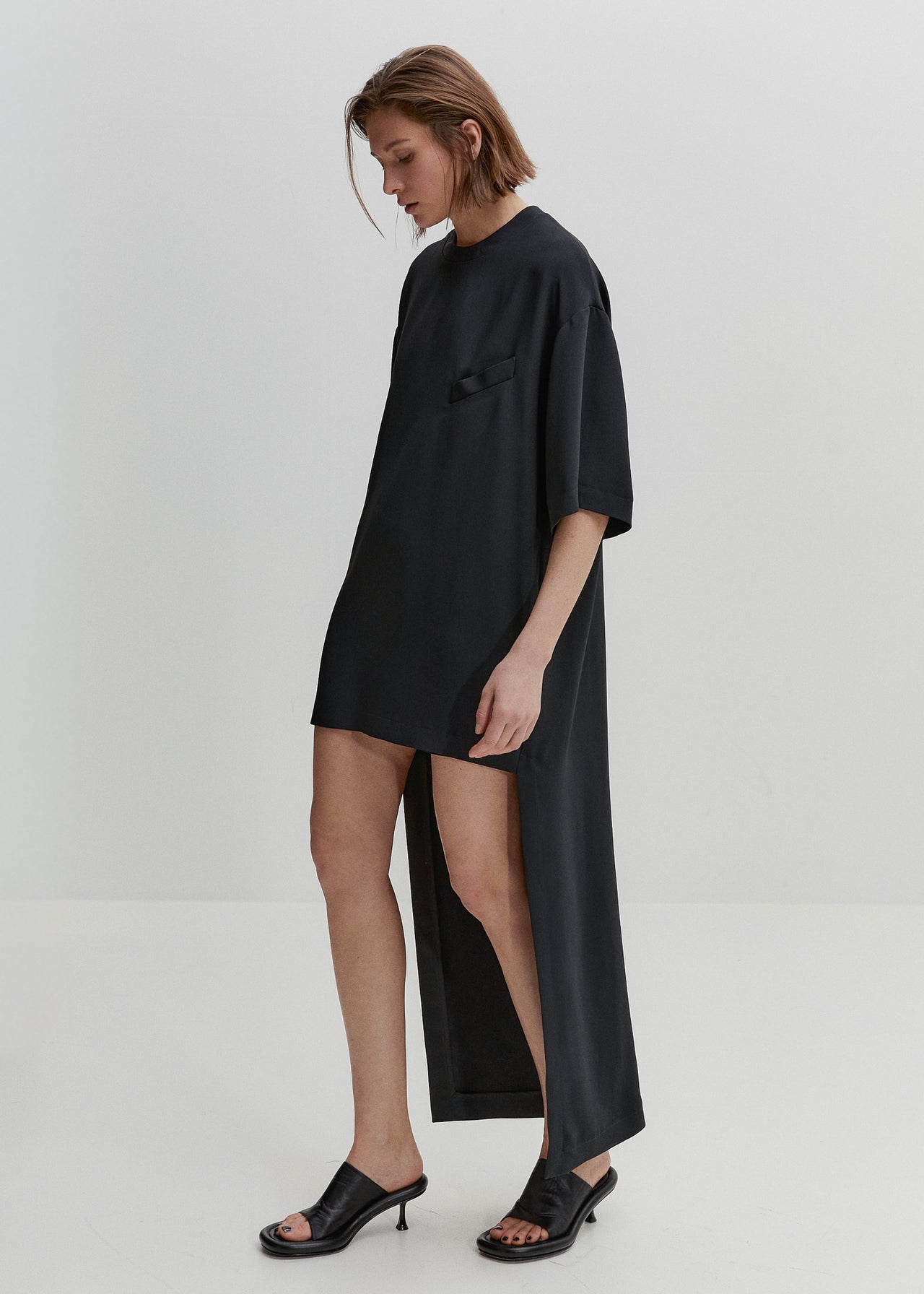Tailored T-Shirt Dress Schwarz