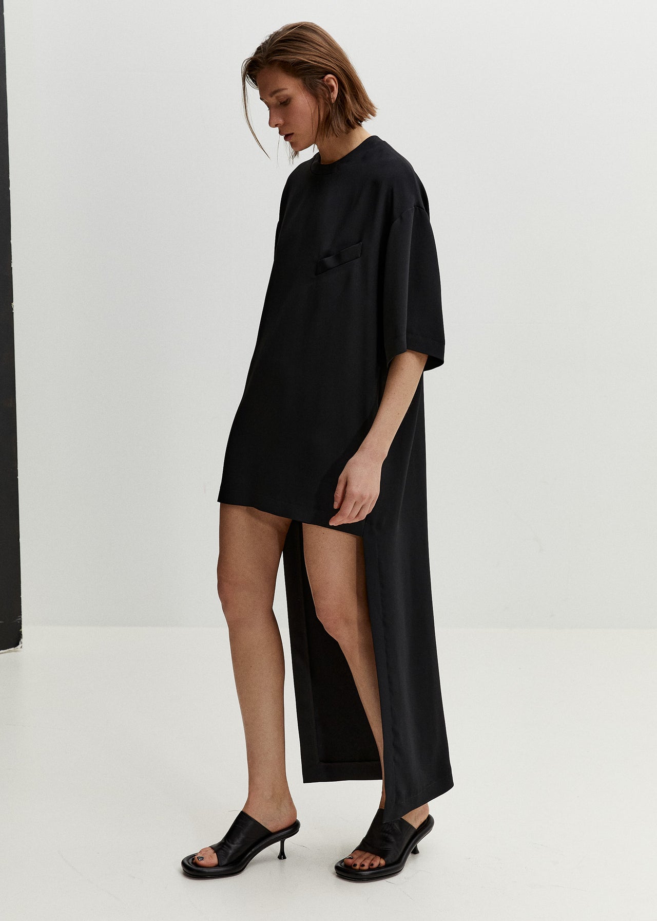 Tailored T-Shirt Dress Schwarz