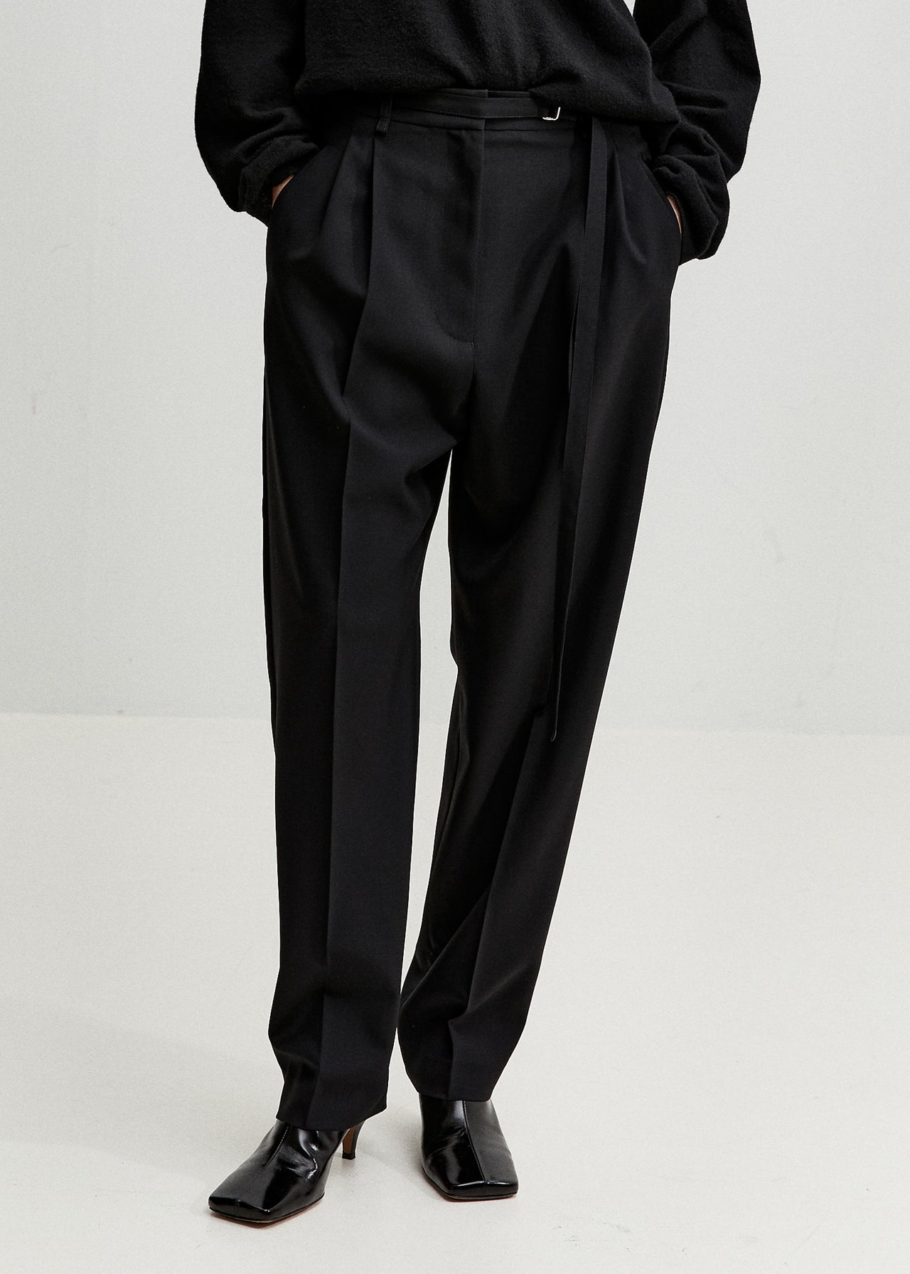 Tailored Tapered Pants Schwarz