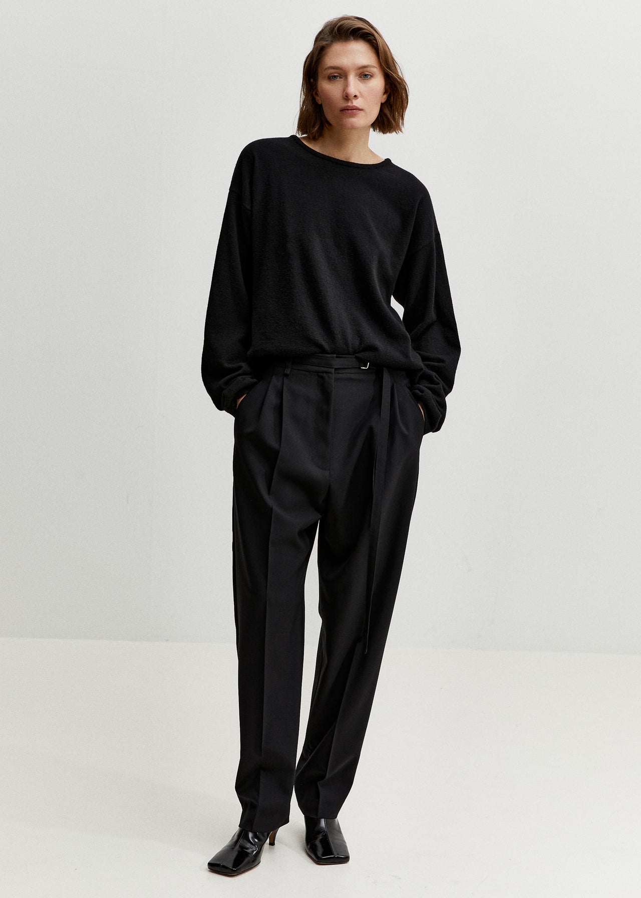 Tailored Tapered Pants Schwarz