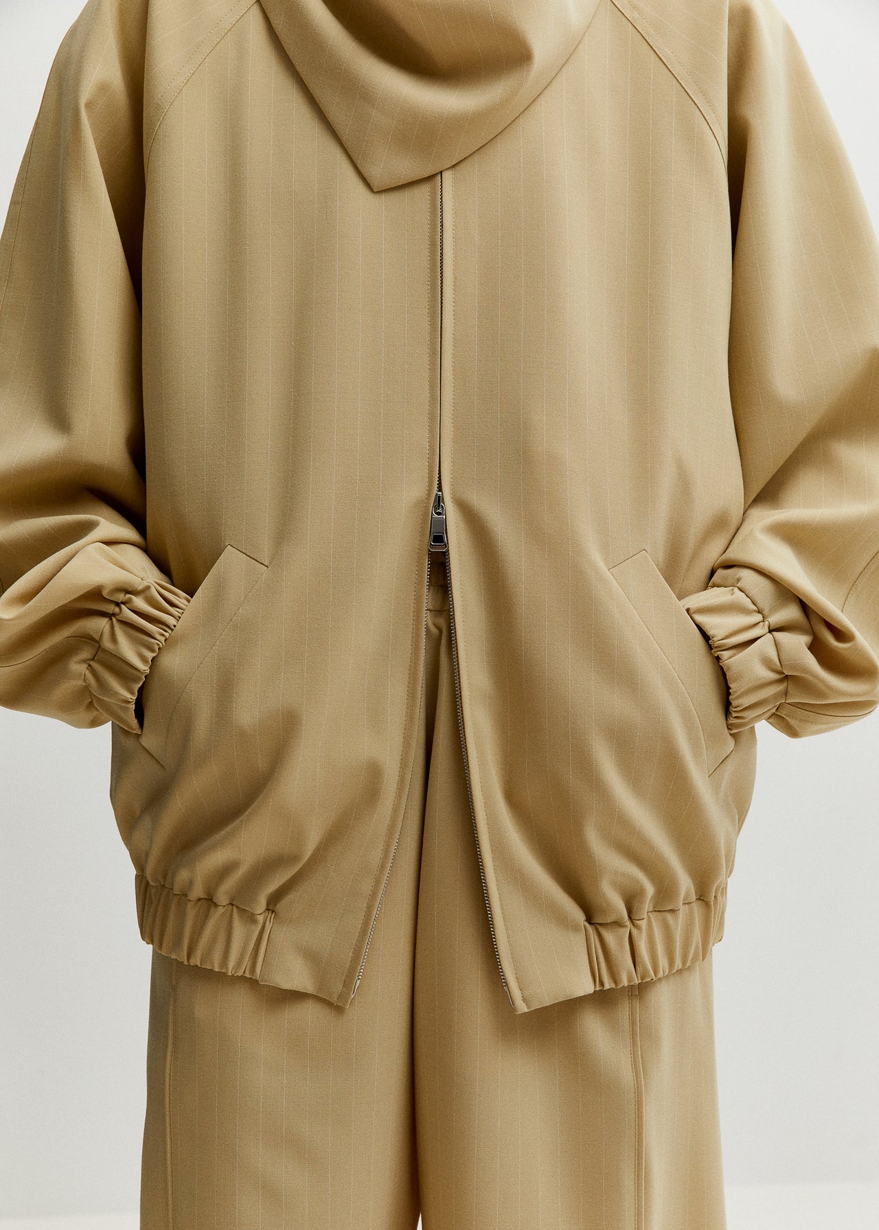 Tailored Track Jacket Butter Yellow Pinstripe
