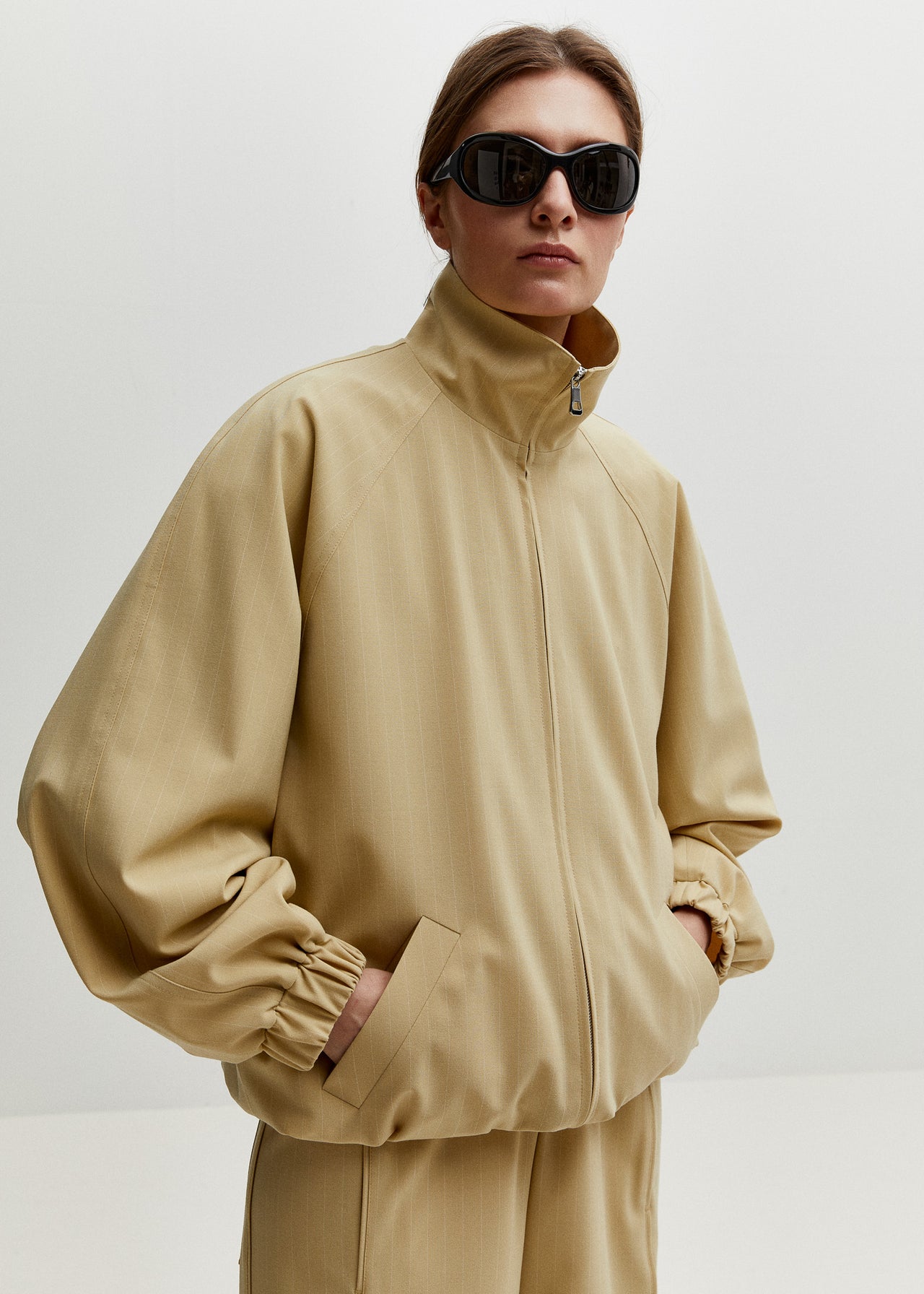 Tailored Track Jacket Butter Yellow Pinstripe